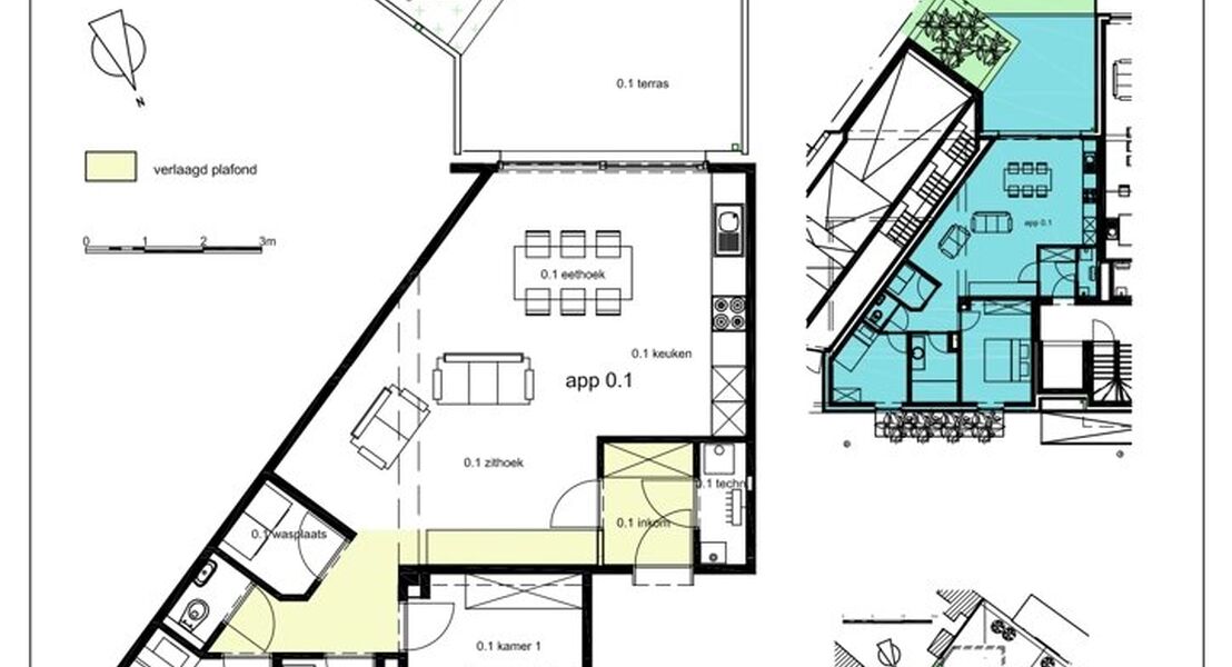 Gelijkvloerse verd. + tuin te huur in Opwijk